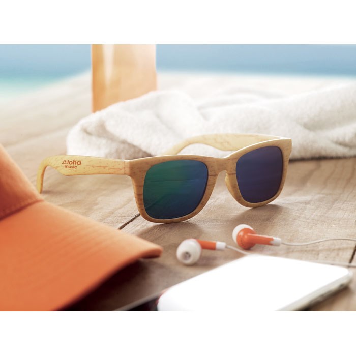 WOODIE - zonnebril houten look