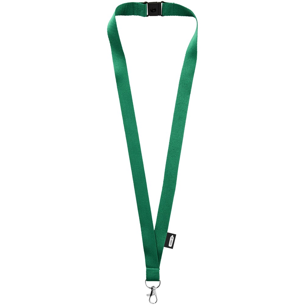 Tom gerecyclede PET lanyard met veiligheidssluiting - groen