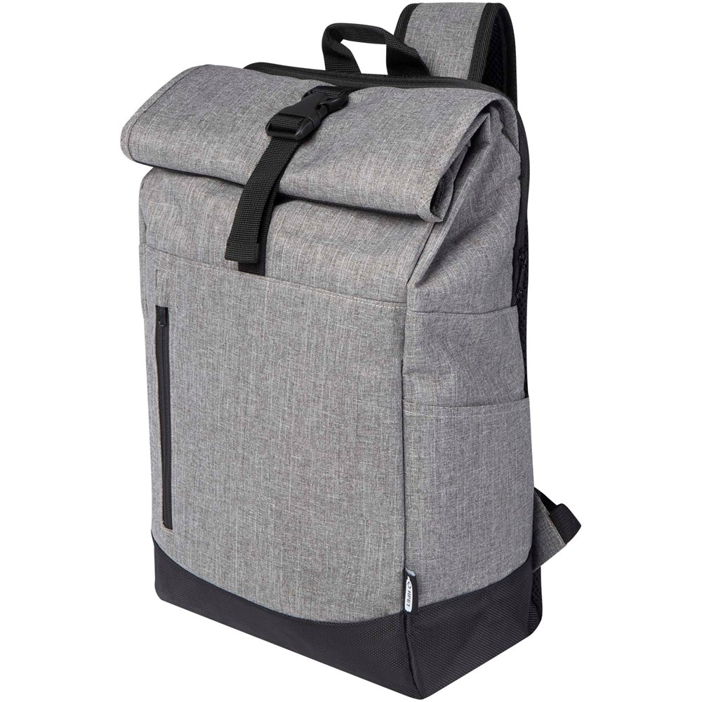 Hoss 15,6 inch GRS gerecycled oprolbare laptop rugzak 12L