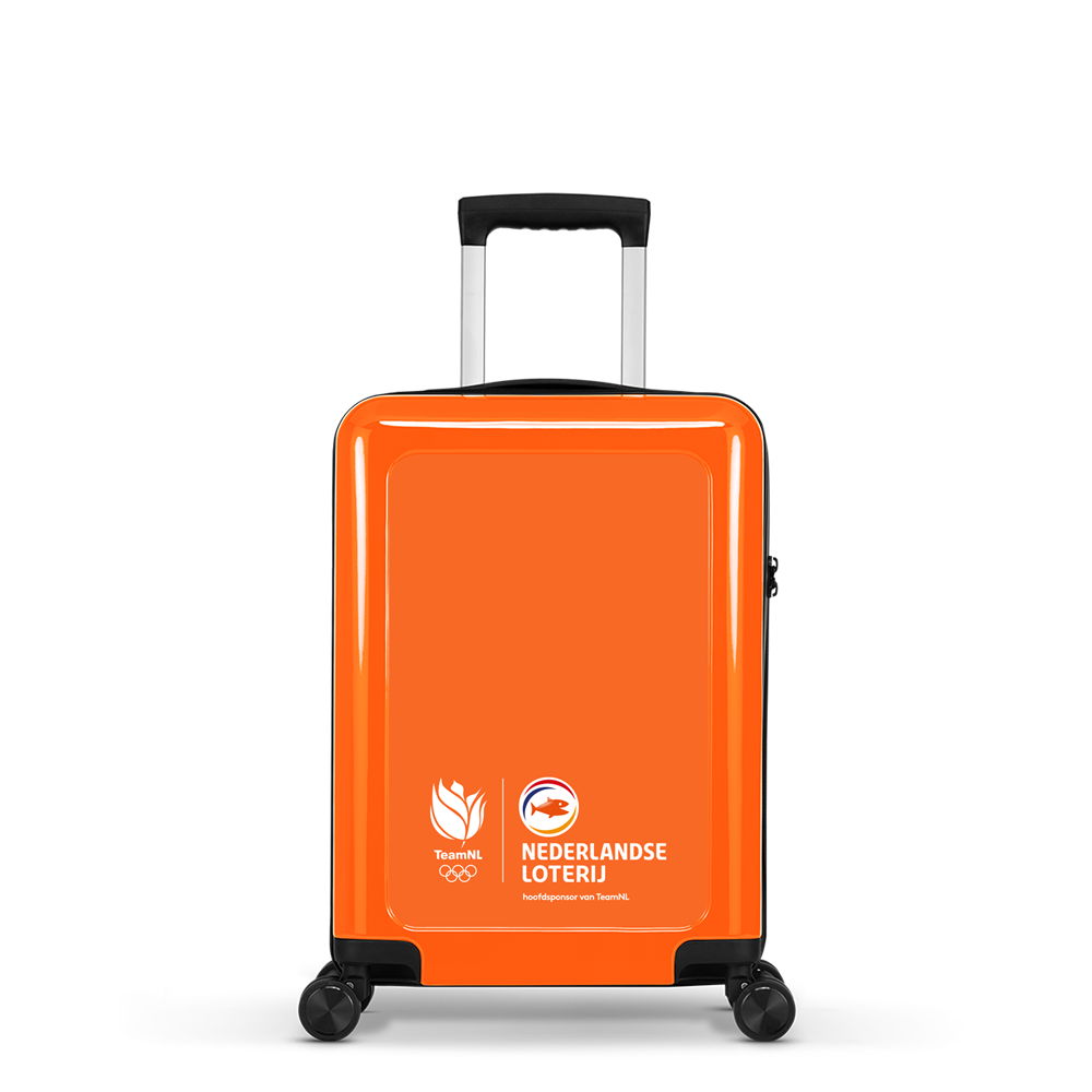 STICKERCASE® 20" Handbagage oranje - met gepersonaliseerde sticker en/of individuele namen
