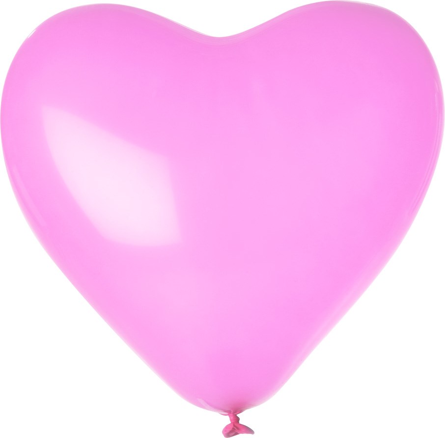 Onbedrukt XL hartvorm 120/130 cm Ø 44 cm 17 inch - Roze (6006) Pastel (± PMS 244)
