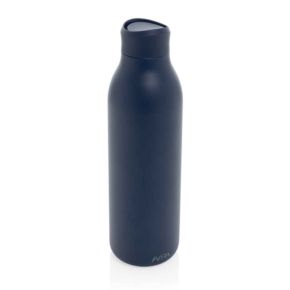 Avira Alok RCS recycled staal 360 waterfles 600ML - donkerblauw (± PMS 2767C)